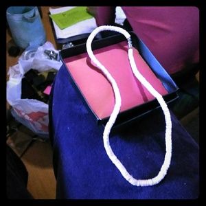 Pink and white necklace